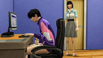 Chinese step mummy catches her stepson jerking in front of the computer witnessing porn videos and then helps him have hook-up with her for the very first-ever time - Korean step-mother