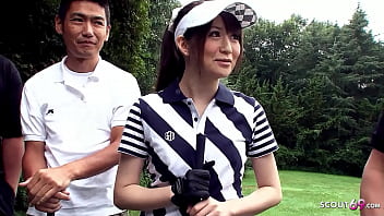 Educator and other Folks talk Asian Teen to Blowbang at Golf Lesson